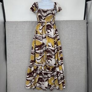 linen blend summer dress Sienna Linen-Blend Broderie Summer Dress - Chinti & Parker USD main image 1